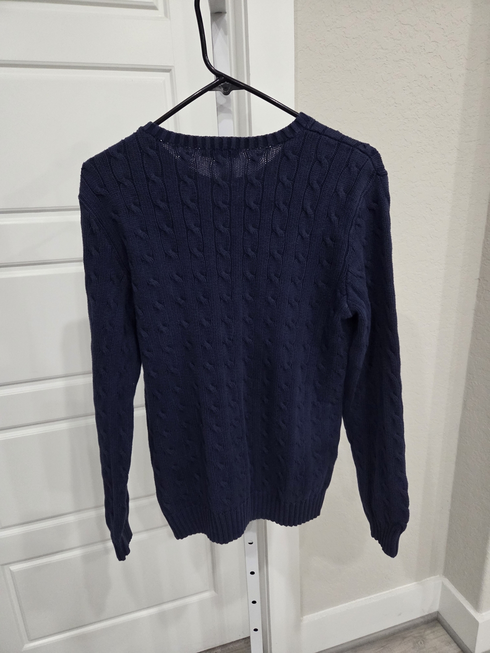 Ralph Lauren Navy Cable-Knit Crewneck Sweater Size XL - Picture 6 of 7